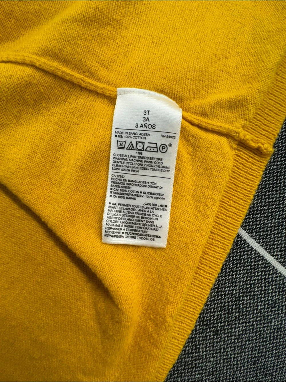 Kids Old Navy Yellow Button-Front Knit Cardigan